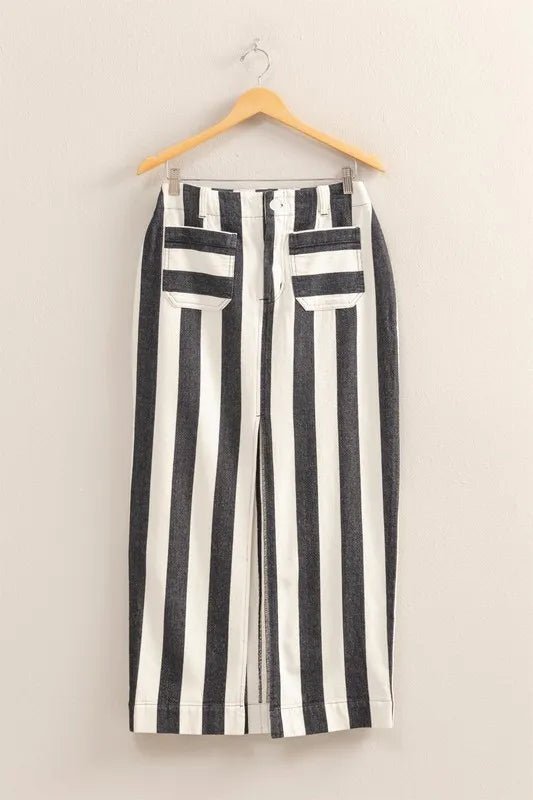 HYFVE Striped Pocket Detail Maxi Skirt - Bela Fils BoutiqueBela Fils Boutique